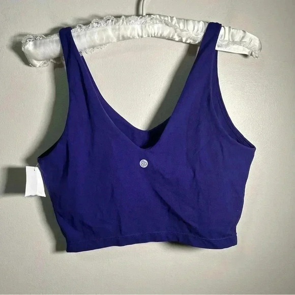 NWOT ZELLA NORDSTROM ULTRAVIOLET PURPLE CROPPED TOP/BRA S - Picture 4 of 6